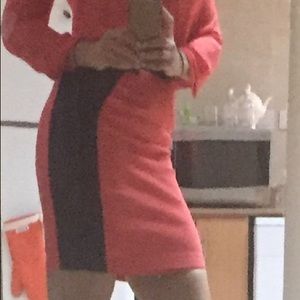 Blue and pink/orange mini skirt